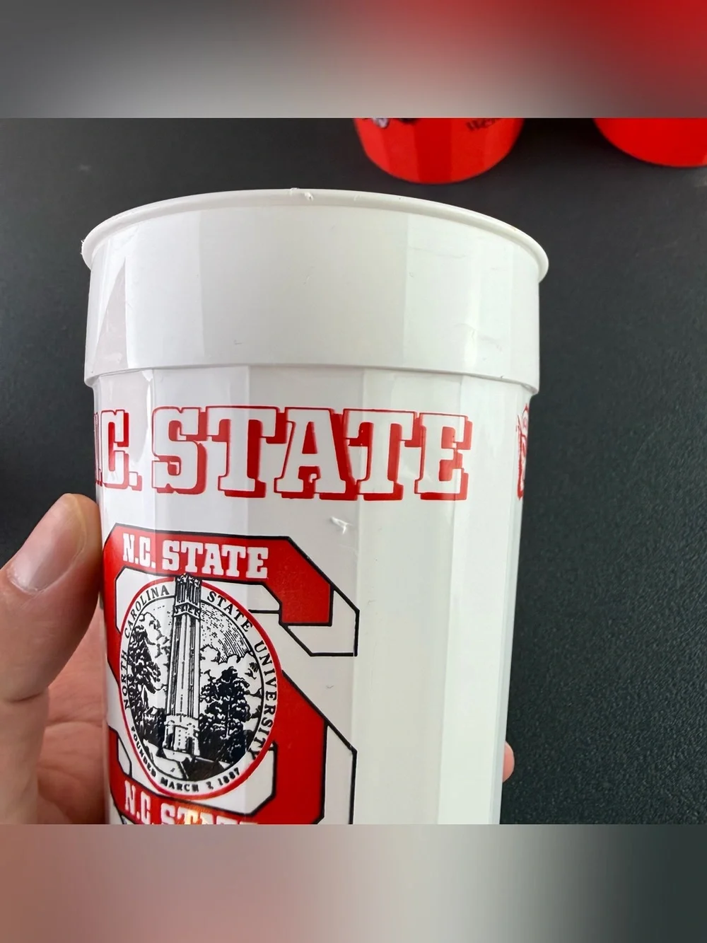 VTG 80s NC State Wolfpack Bundle Lot of 4 Plastic Drink Beverage Stadium Cups